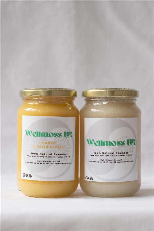 Sea Moss Gel Duo – 1 Original + 1 Mango (370g each) - Save £3 when you bundle! (PRE-ORDER)